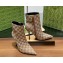Gucci GG Marmont Monogram  Fabric Leather Heel Boots Beige 2024