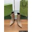 Gucci GG Marmont Monogram  Fabric Leather Heel Boots Beige 2024