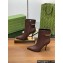 GUCCI  Signoria ankle boots heel 10.5 brown  2024