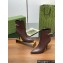 GUCCI  Signoria ankle boots heel 10.5 brown  2024
