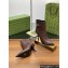 GUCCI  Signoria ankle boots heel 10.5 brown  2024
