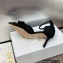  Dior Adiorable black tassels sandal heel 7cm 2024