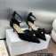  Dior Adiorable black tassels sandal heel 3cm 2024