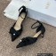  Dior Adiorable black tassels sandal heel 3cm 2024