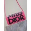 Miss Dior Flap Bag Fuchsia and Black Miss Dior Graffiti Printed Calfskin 2024