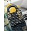 Lady Dior Micro Bag in Black Calfskin with Embroidered Strass 01 2024