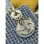 Lady Dior Micro Bag in Blue Calfskin with Embroidered Strass 2024