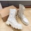 Dior D-Unit Ankle Boot white Quilted Cannage Calfskin 2024