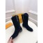 Louis Vuitton lv rider Women/Men black suede boots 2024 