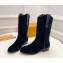 Louis Vuitton lv rider Women/Men black suede boots 2024 