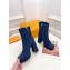 Louis Vuitton Heel 12cm  Ankle Boots Denim Blue 2024