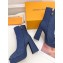 Louis Vuitton Heel 12cm  Ankle Boots Denim Blue 2024