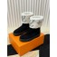 Louis Vuitton suede calfskin shearing boots black/white 2024