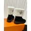 Louis Vuitton suede calfskin shearing boots black/white 2024
