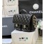  Chanel Shiny Lambskin vintage messenger Flap Bag black AS4993 2024(original quality)