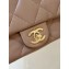 Chanel Mini Flap Bag with Top Handle Lambskin Dark Beige AS5032 2024 (original quality)