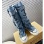 CHANEL graffiti canvas high boots 03 2024