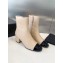chanel Ankle Boot In Black And beige Leather 2024