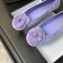 Chanel velvet camellia pumps suede purple 2024