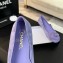 Chanel velvet camellia pumps suede purple 2024