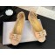 chanel Mary Janes Velvet Strass & Metal brown 2024