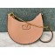 VALENTINO Garavani Mini VLogo Signature Grainy Calfskin Hobo Bag in Pink 02 2024