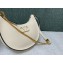 VALENTINO Garavani Mini VLogo Signature Grainy Calfskin Hobo Bag in white 2024