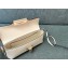 VALENTINO Rockstud white leather baguette bag 2024