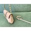 VALENTINO Rockstud pink leather baguette bag 2024