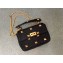 Valentino Handmade Knitted Bag for Women Chain Shoulder Bag Design Large Rivet Decoration Handbag black 01 2024