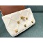 Valentino Handmade Knitted Bag for Women Chain Shoulder Bag Design Large Rivet Decoration Handbag white 2024