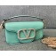 Valentino small Locò crystal-embellished shoulder bag green 01 2024