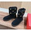 VALENTINO ROMAN STUD QUILTED ANKLE BOOT IN SPLIT LEATHER AND WOOL  black 2024