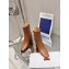 valention garavani VLogo Leather Block-Heel Booties brown 2024