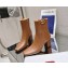 valention garavani VLogo Leather Block-Heel Booties brown 2024
