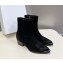 CELINE Black suede ankle boots heel 4.5 2024