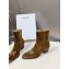 CELINE Brown suede ankle boots heel 4.5 2024