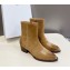 CELINE yellow suede ankle boots heel 4.5 2024