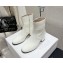 CELINE LES BOTTES TRIOMPHE ZIPPED BOOT in PATENT CALFSKIN white 2024