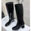 CELINE LES BOTTES TRIOMPHE HIGH BOOT in PATENT CALFSKIN black 2024