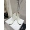 CELINE LES BOTTES TRIOMPHE ZIPPED BOOT in PATENT CALFSKIN white 2024