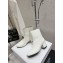 CELINE LES BOTTES TRIOMPHE ZIPPED BOOT in PATENT CALFSKIN white 2024
