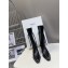 CELINE Black leather fringed boots heel4.5cm 2024