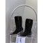 CELINE Black suede fringed boots heel4.5cm 2024