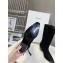 CELINE Black suede fringed boots heel4.5cm 2024