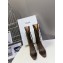 CELINE grey suede fringed boots heel4.5cm 2024