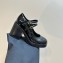 CELINE black patent leather Mary Jane single shoes 2024