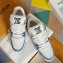Louis Vuitton LV Trainers women's/men's  sneakers White/denim blue 2024