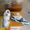 Louis Vuitton LV Trainers women's/men's  sneakers White/denim blue 2024