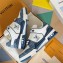 Louis Vuitton LV Trainers women's/men's  sneakers White/denim blue 2024